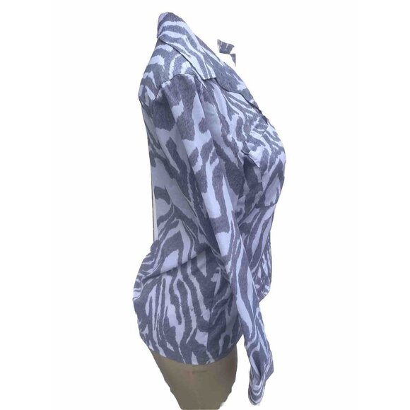 Michael Kors Animal Print Button Down Top Size S - Picture 3 of 6